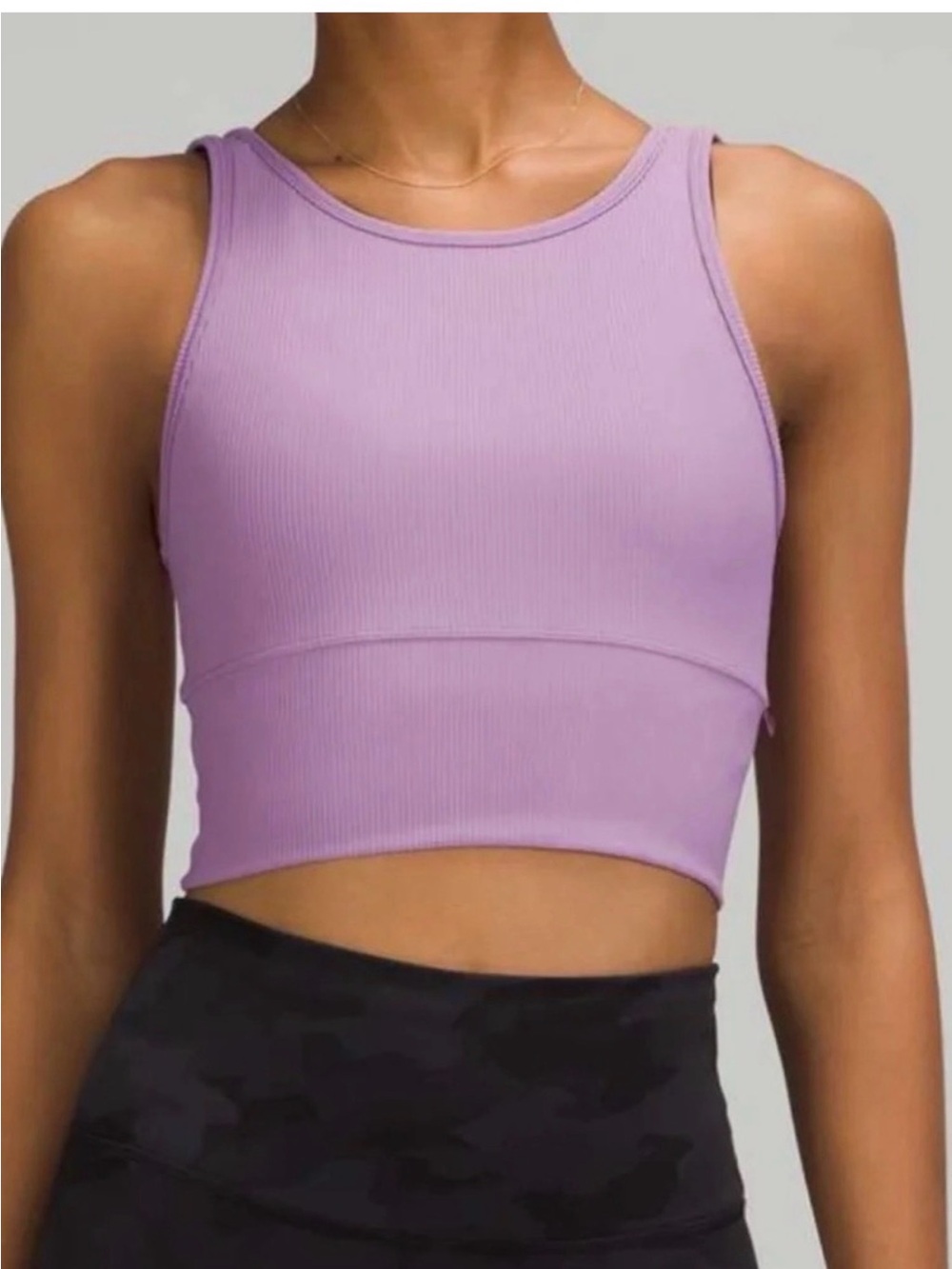 Lululemon Women's Power Pivot Ribbed
Reversible Tank Top Wisteria Purple Size 6
